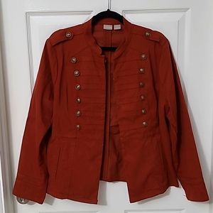Chico's Utility jacket, Burnt orange, Size 2, 12/14